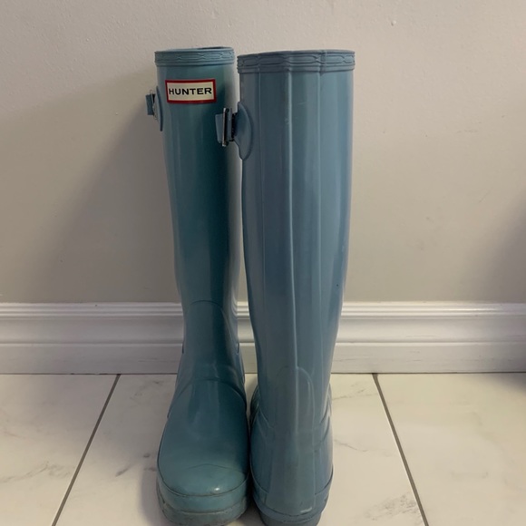 Light blue Hunter boots - Picture 2 of 5
